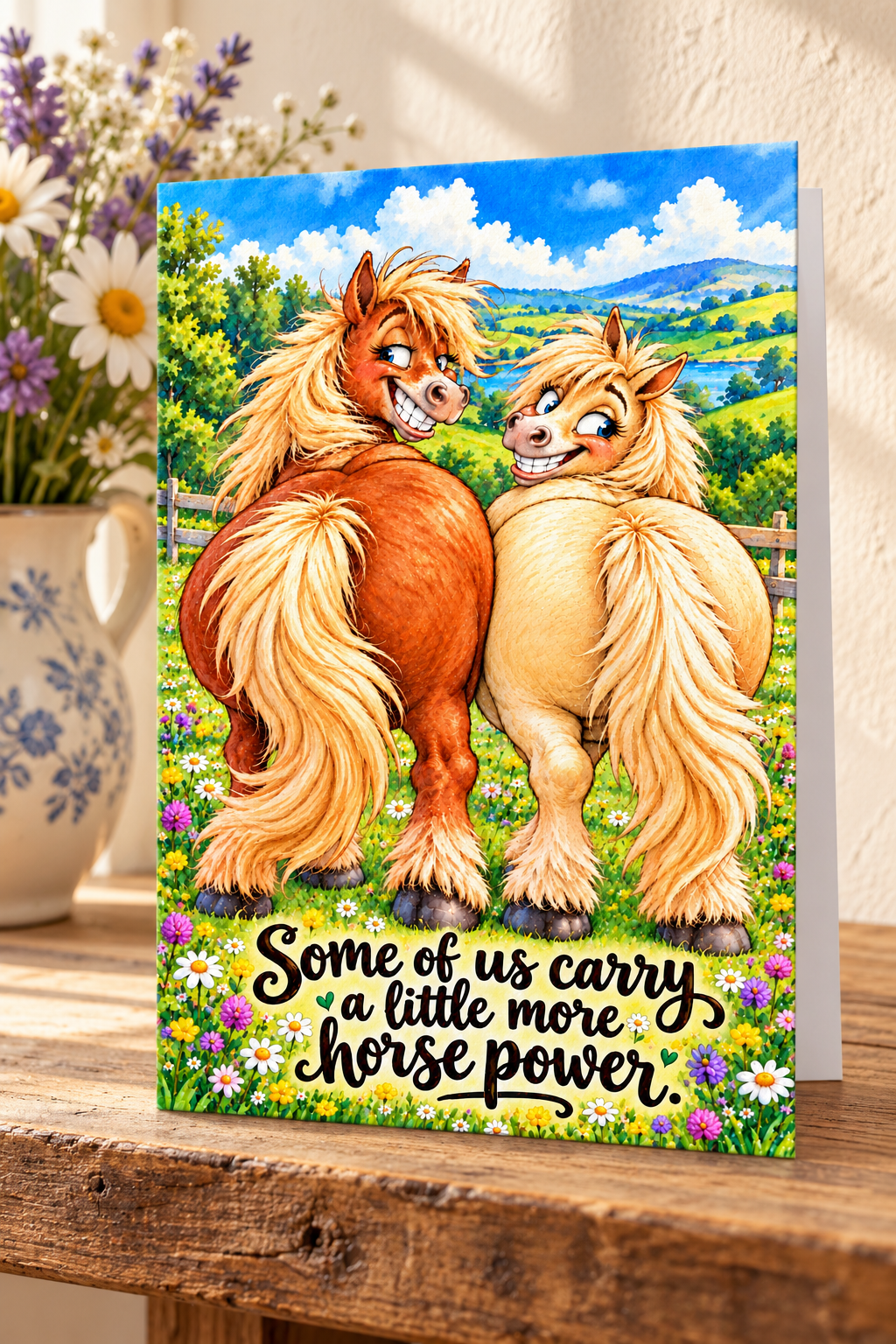 Horse Power Greeting Card
