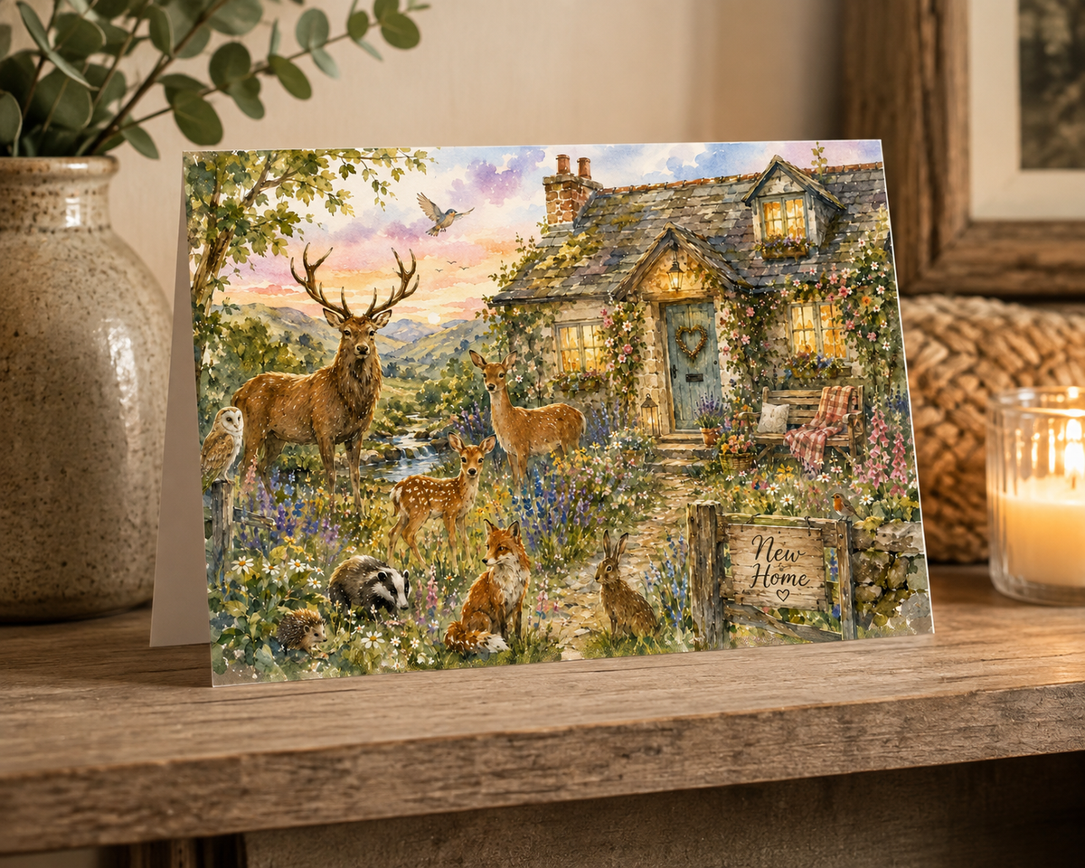 Wildlife Cottage Greetings Card