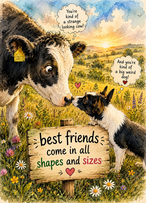 Best Friends Shapes and Sizes Greeting Card