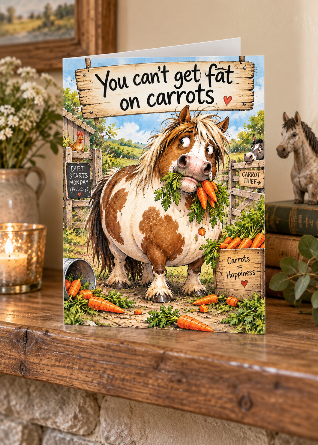 Fat Carrots Greeting Card