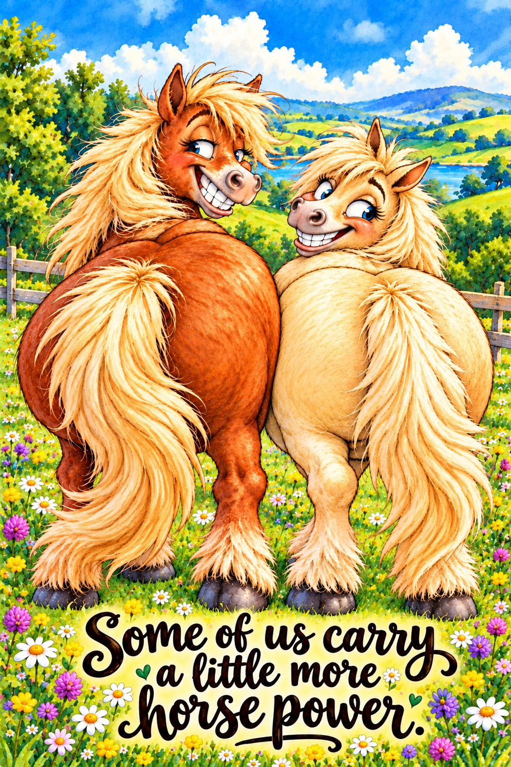 Horse Power Greeting Card
