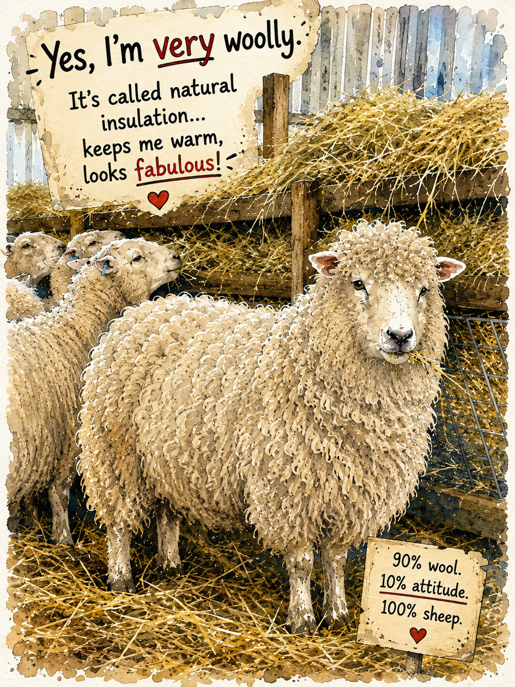 Very Wooly Greetings Card