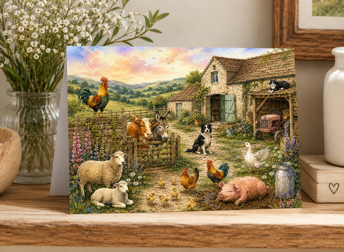 Farmyard Greetings Card