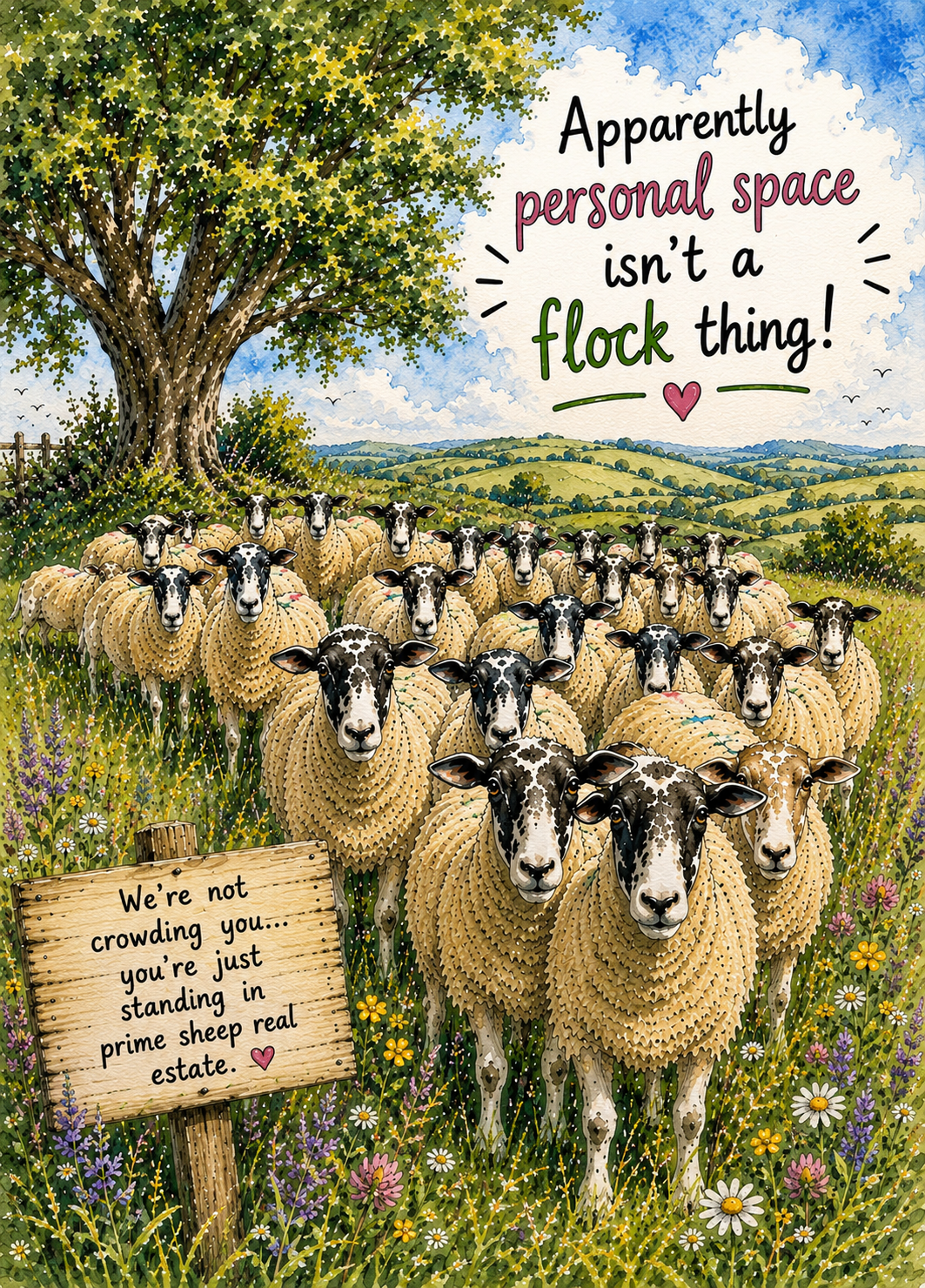 It’s a Flock Thing Greetings Card