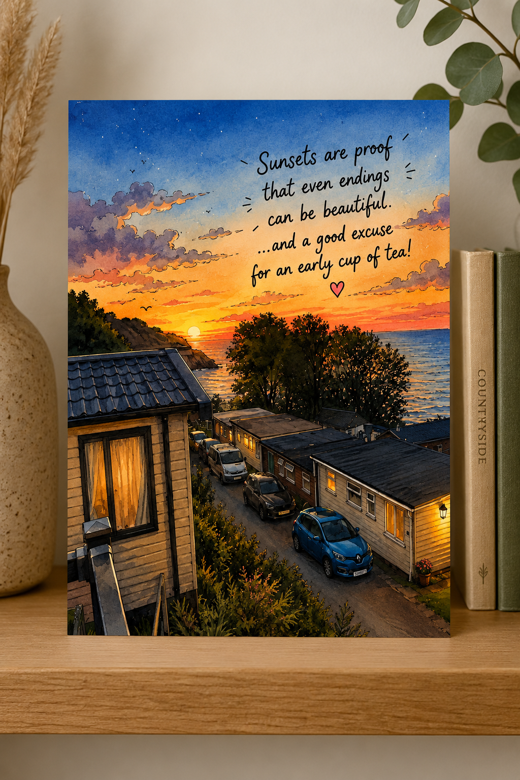 Sunset Greetings Card