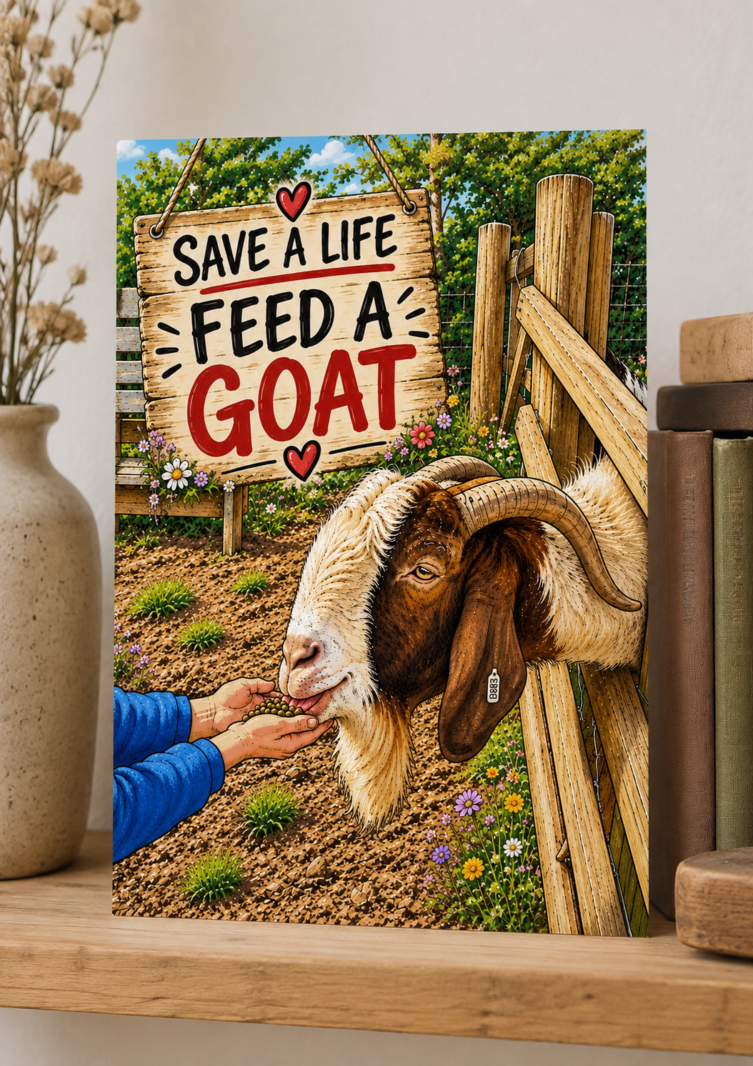 Save a Goat Greeting Card