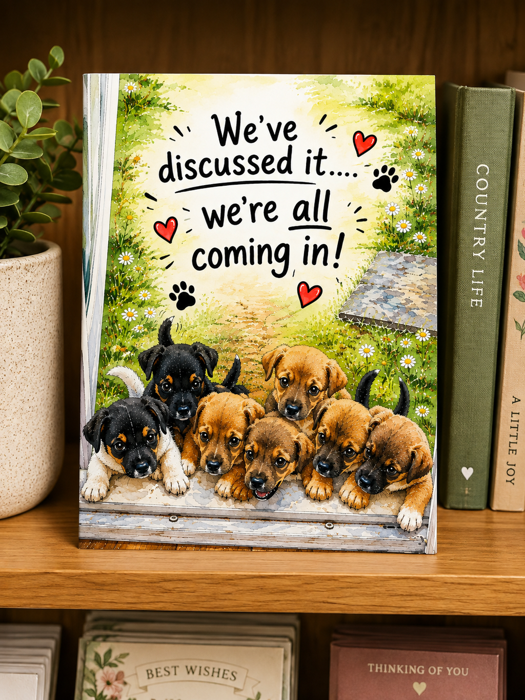 Coming In Greeting Card