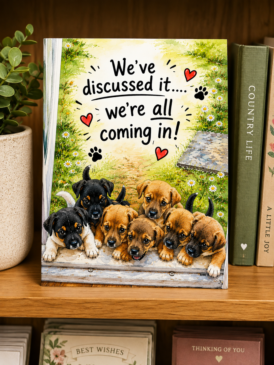 Coming In Greeting Card
