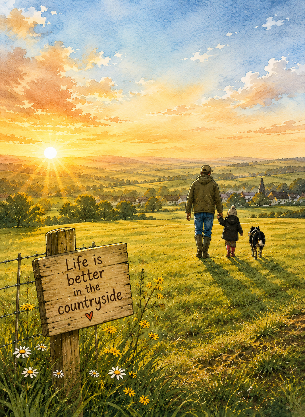In the Countryside Greeting Card