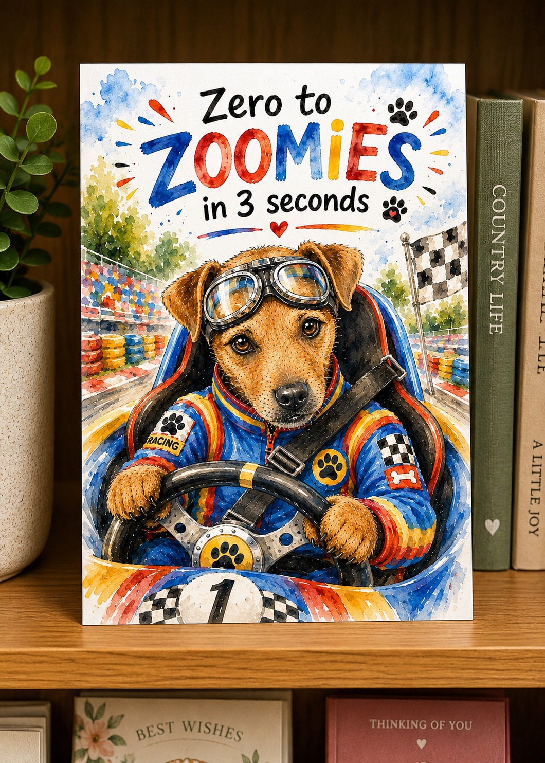 Zoomies Greeting Card