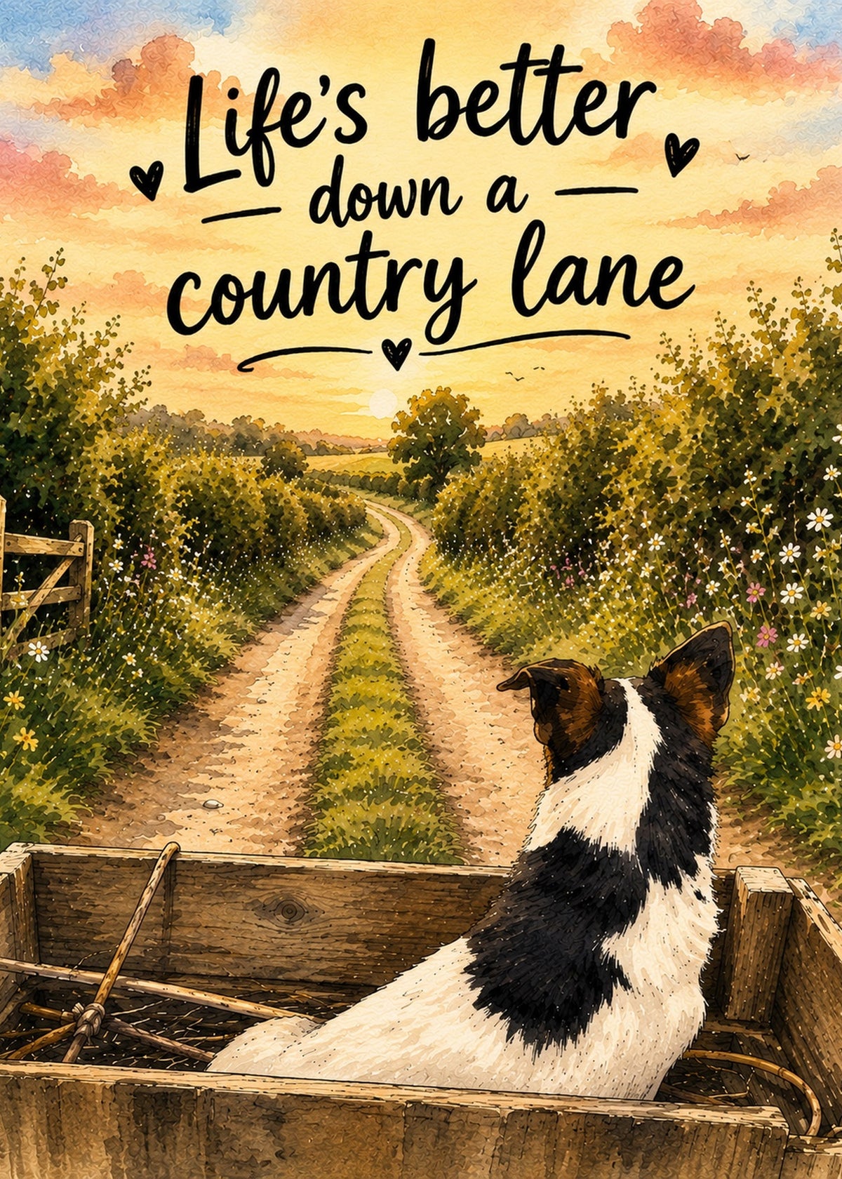 Country Lane Greeting Card