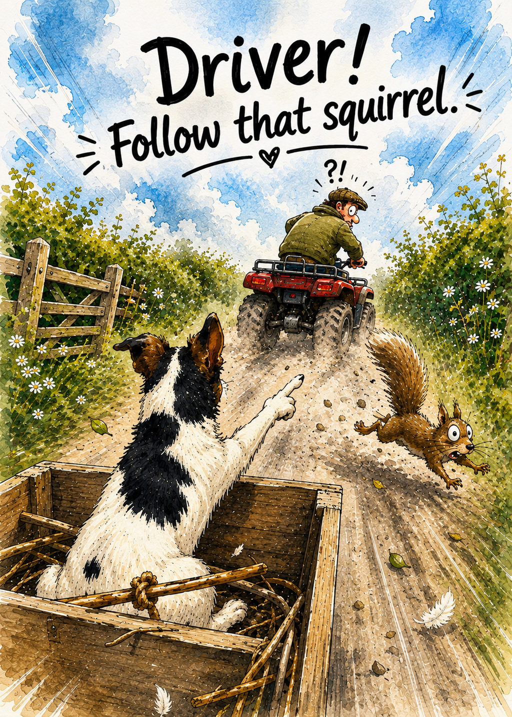 Follow that Squirrel Greeting Card