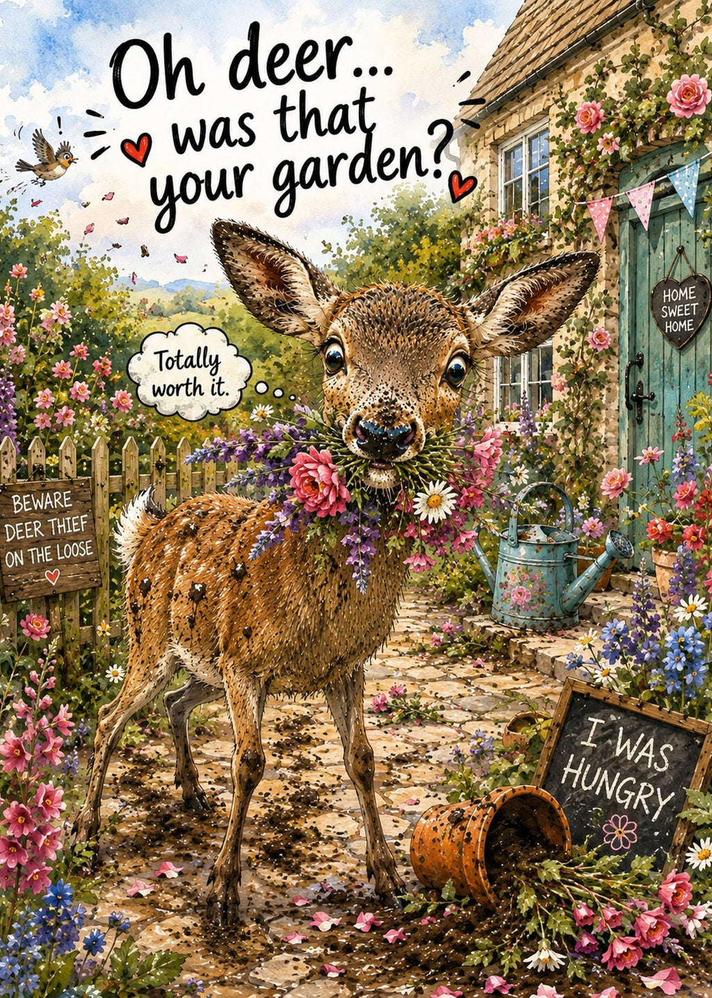 Oh Deer Greeting Card