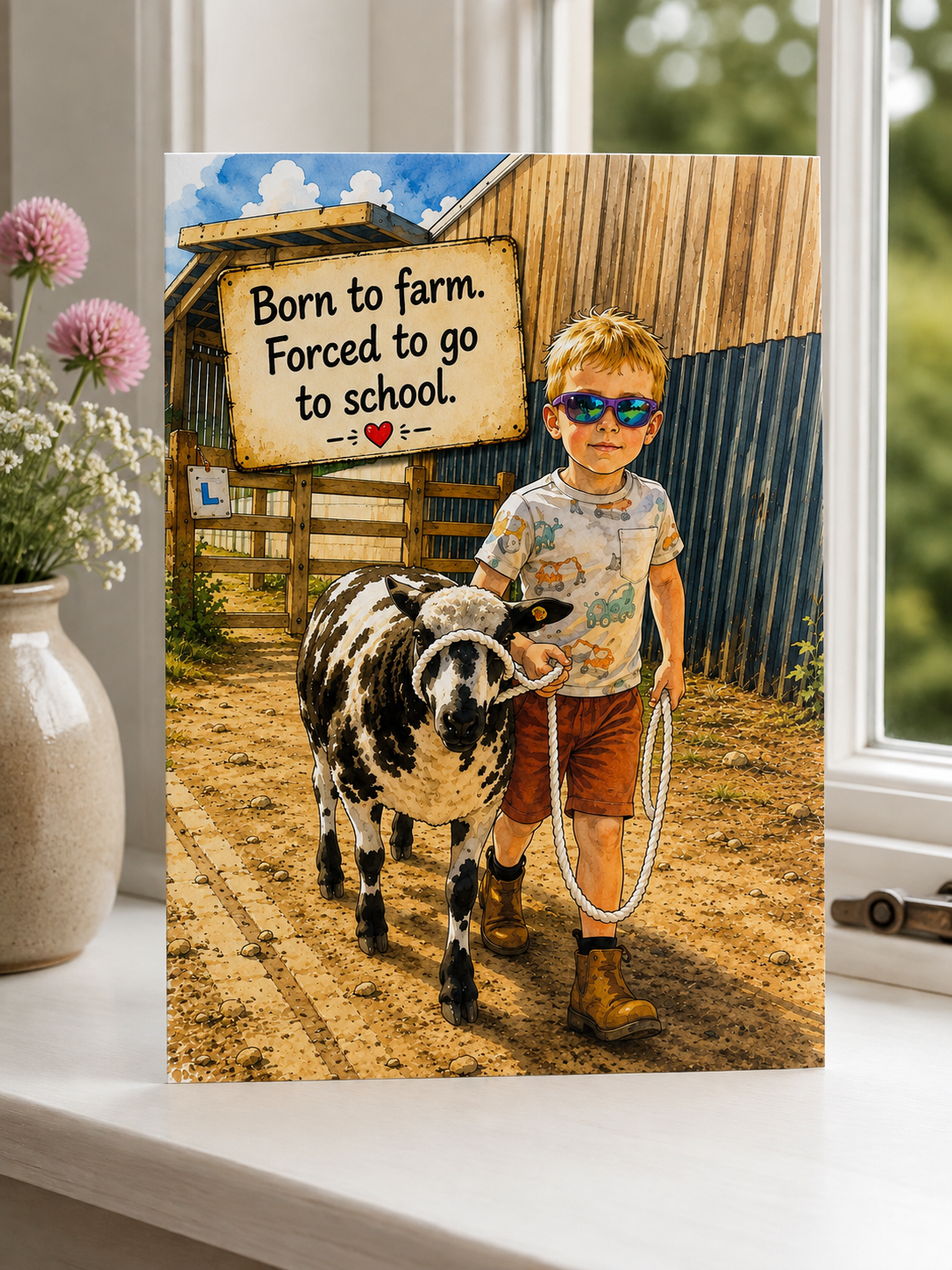 Born to Farm Greeting Card