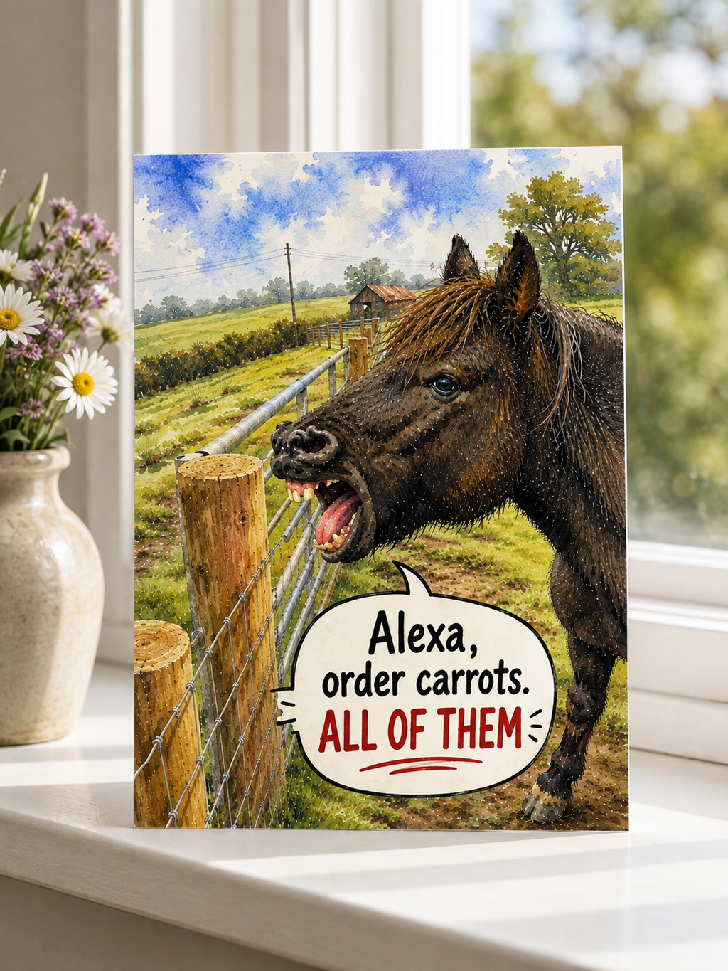 Alexa Carrots Greeting Card