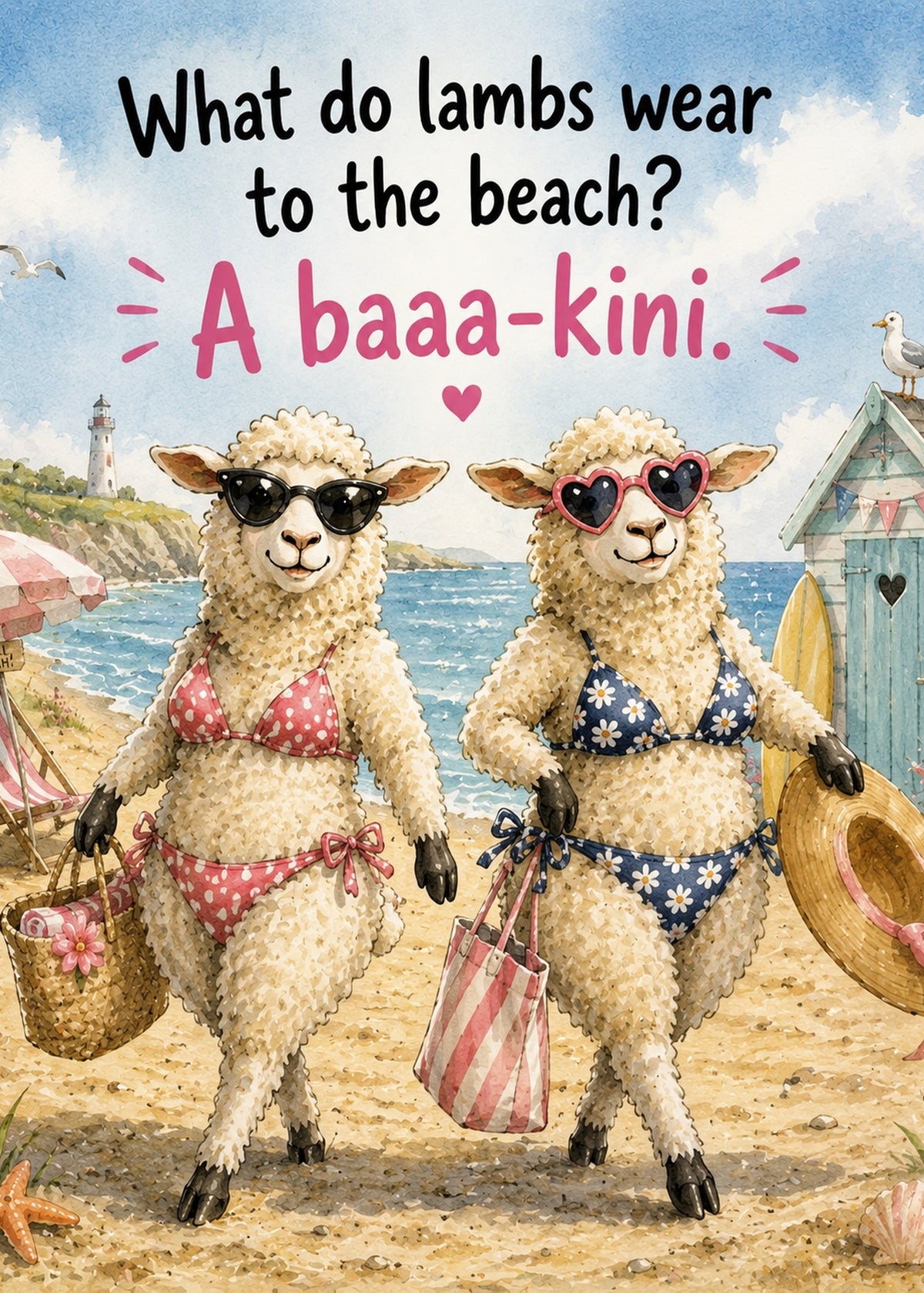 Baaa-kini Greeting Card