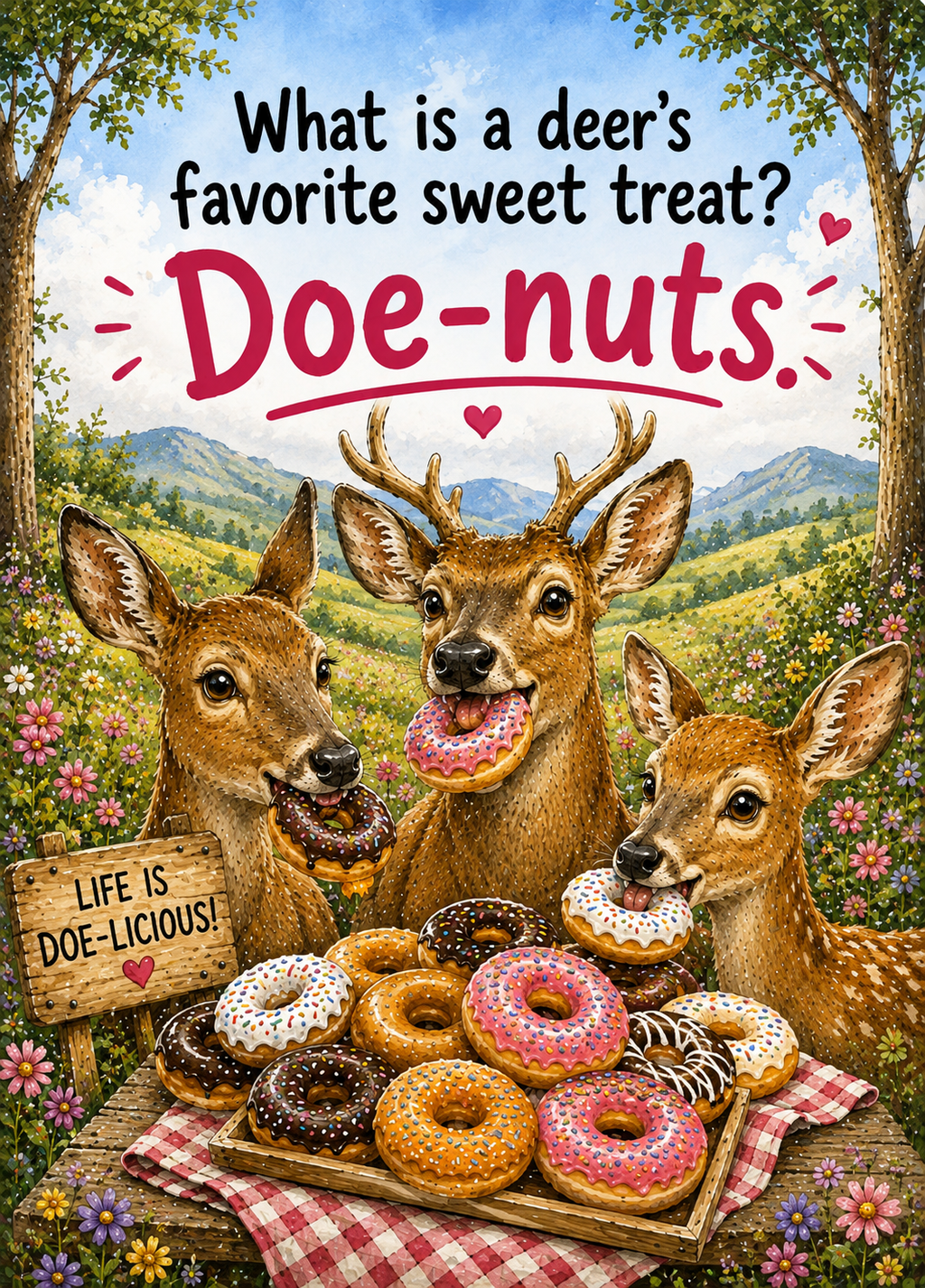 Doe-nuts Greeting Card