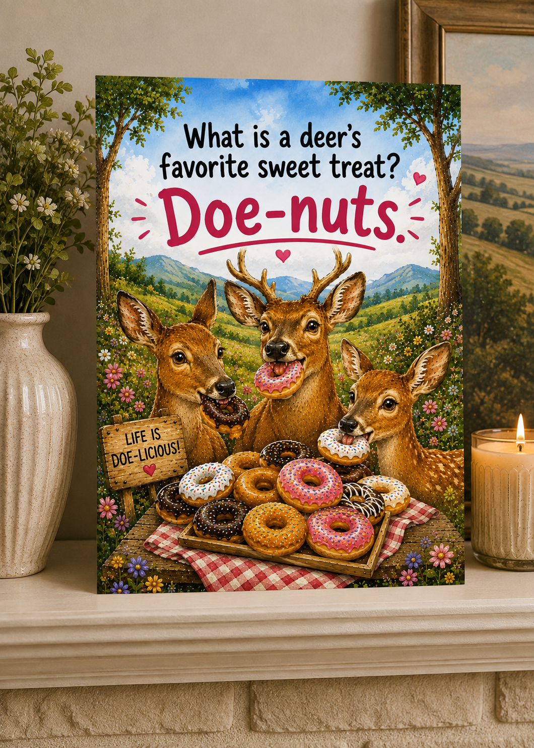 Doe-nuts Greeting Card