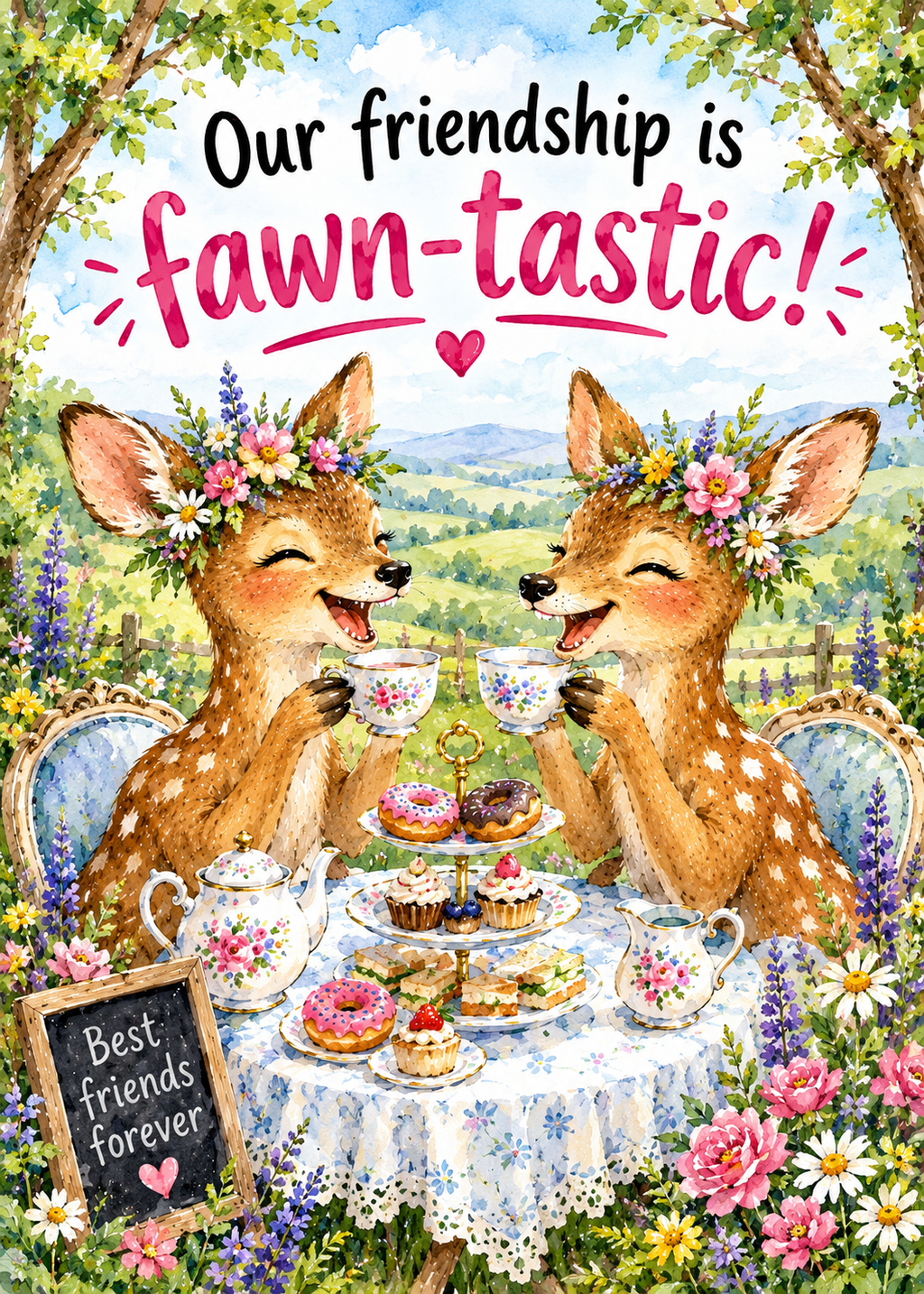 Fawntastic Friendship Greeting Card