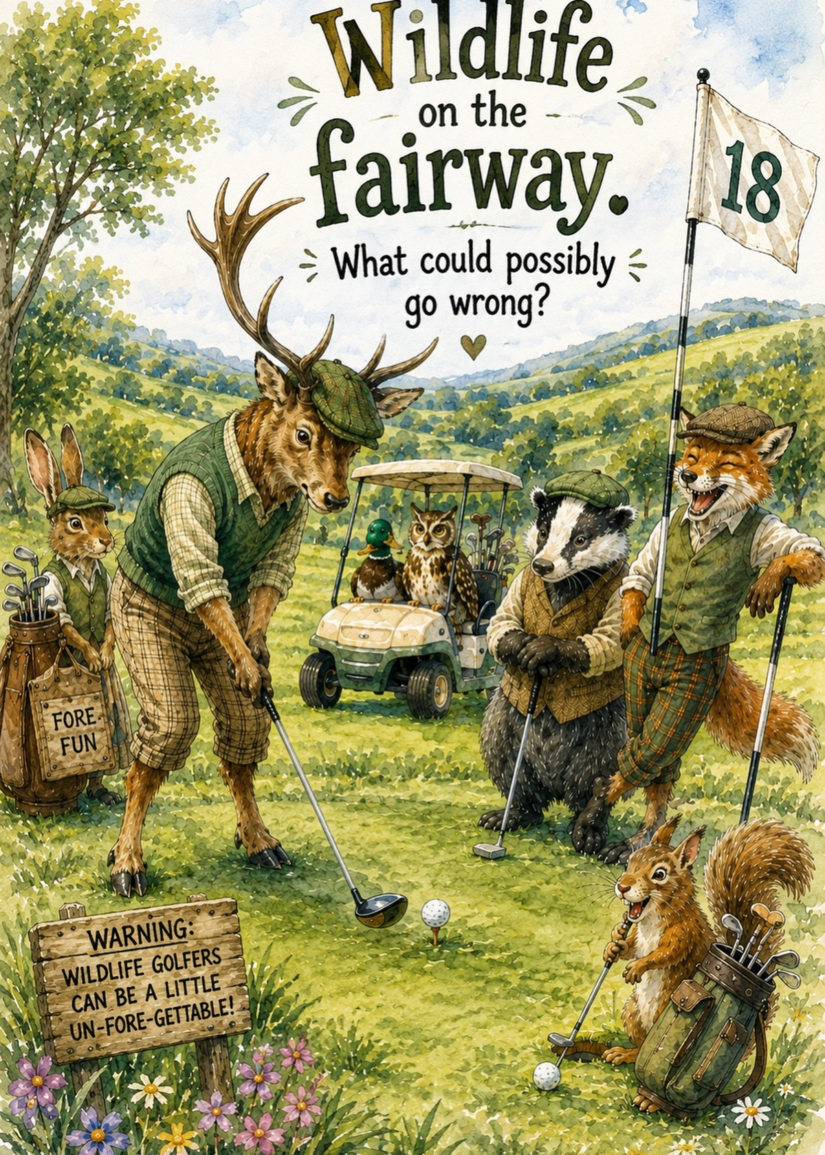 Wildlife Fairway Greeting Card