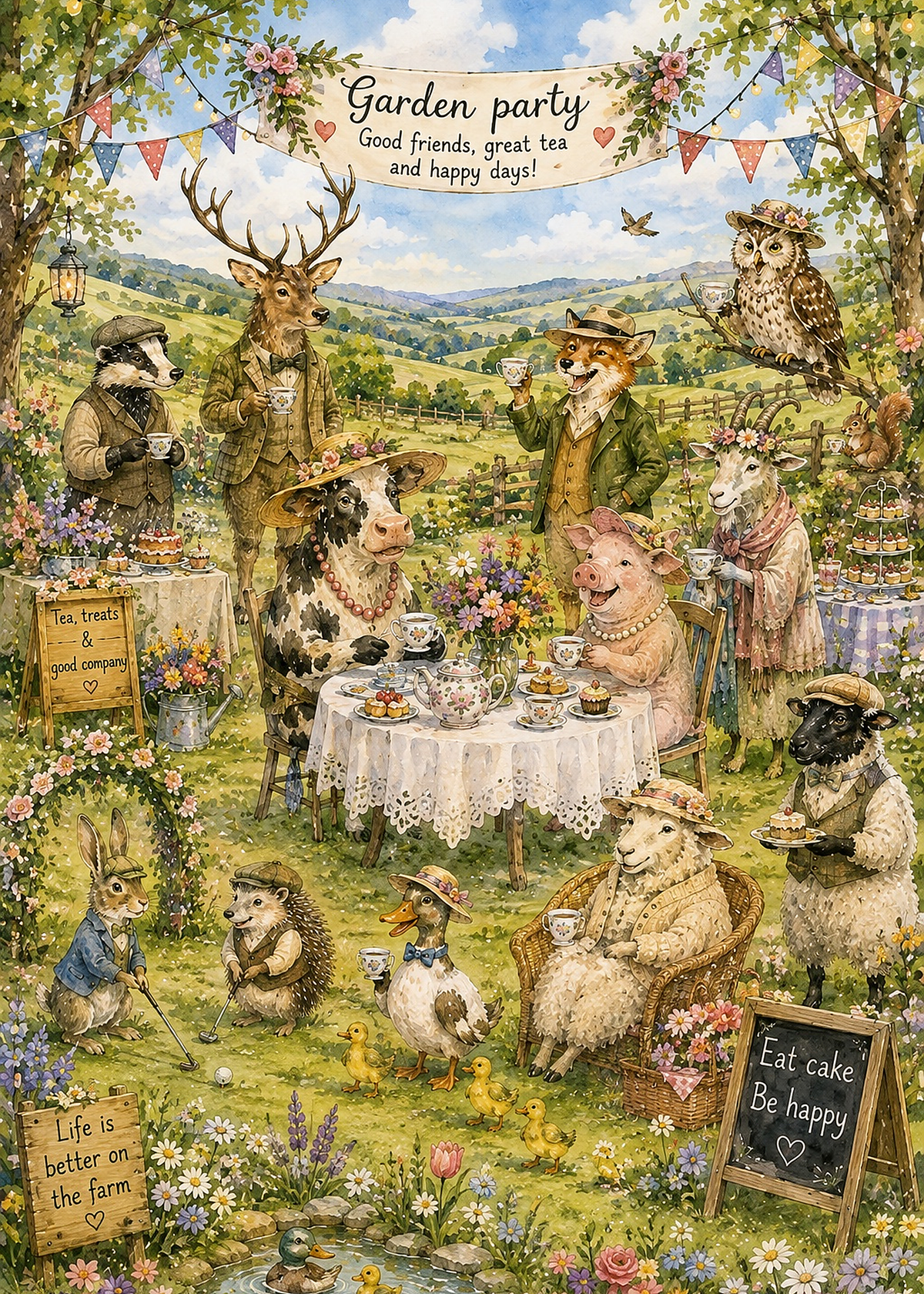 Garden Party Greeting Card