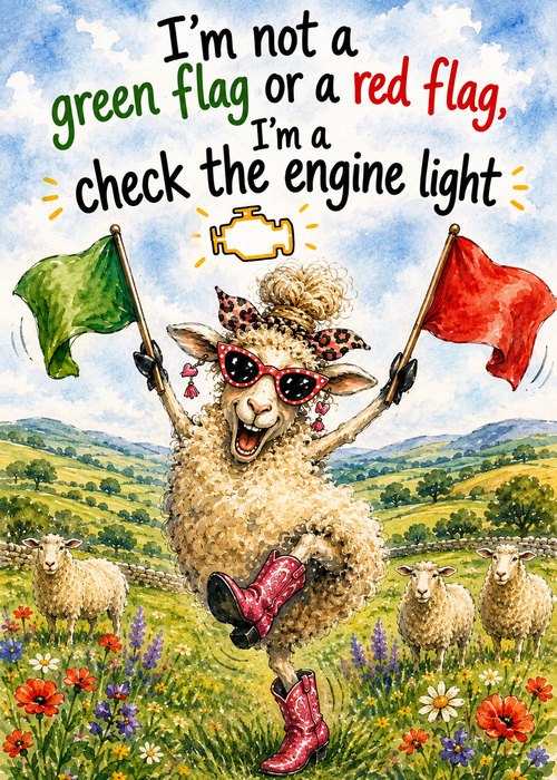 Check the Engine Light Greeting Card