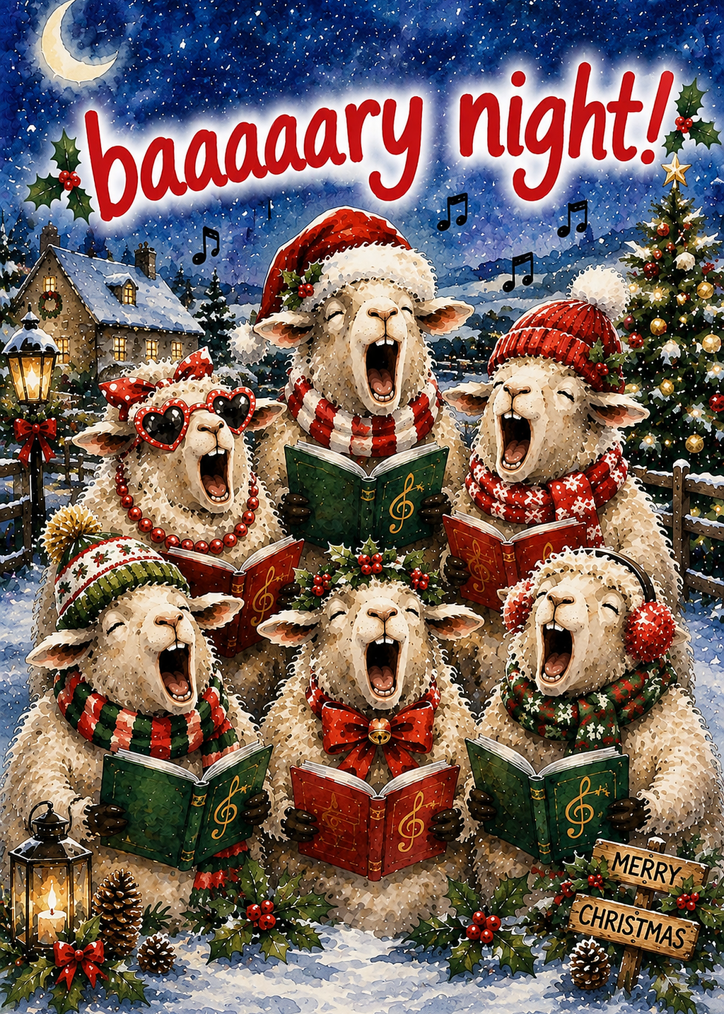 Baaarry Night Greeting Card