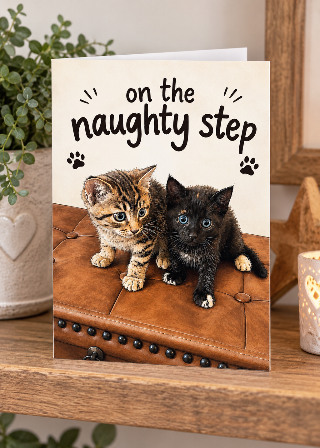 On the naughty step greeting card