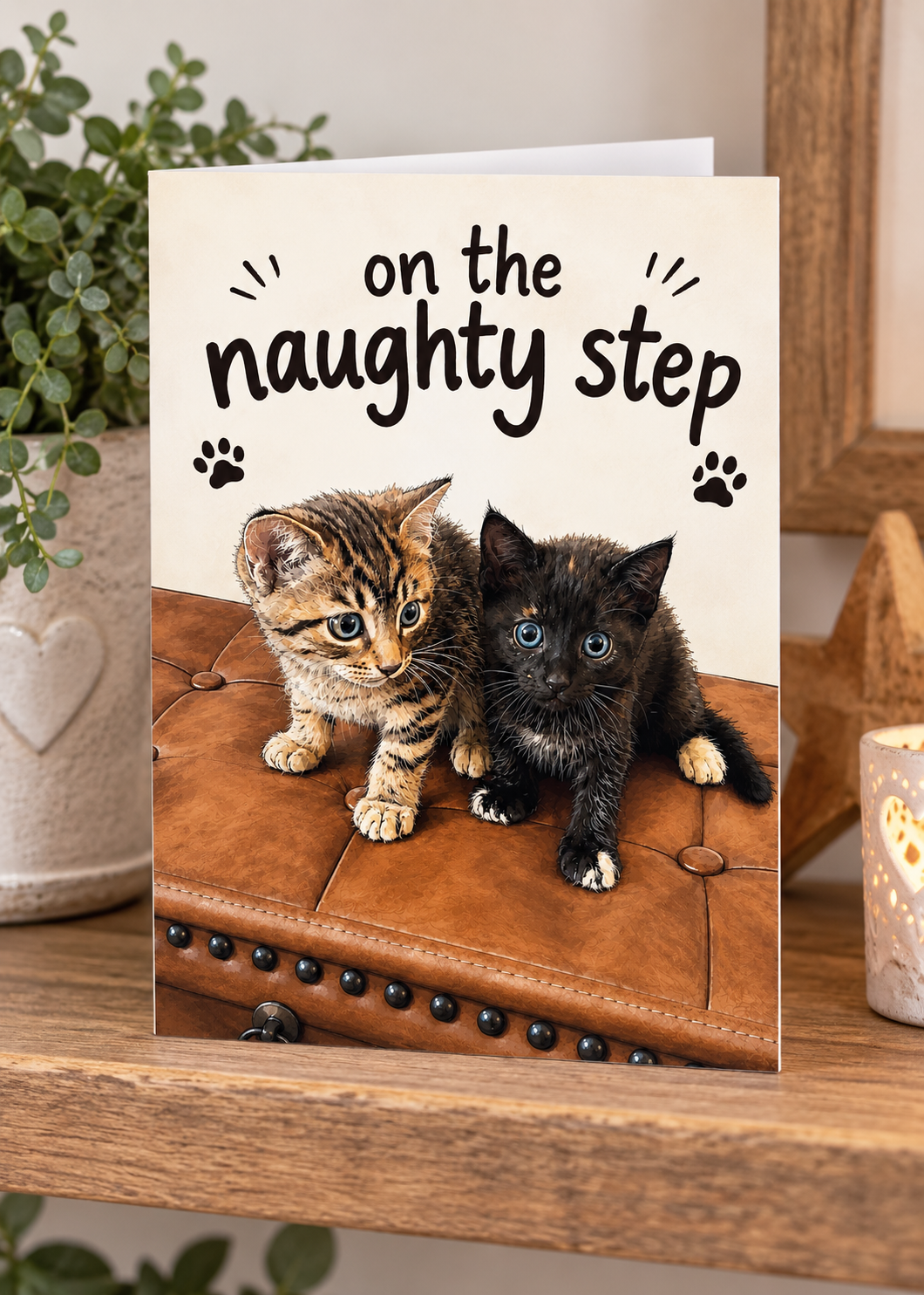 On the naughty step greeting card
