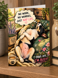 Nap life paws off Greetings Card