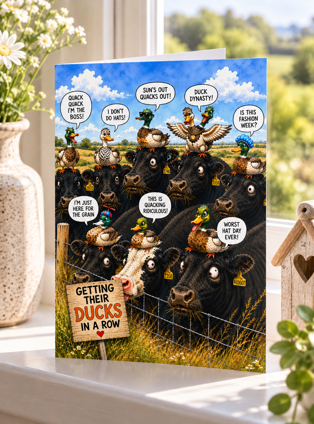 Ducks in a Row Greeting Card