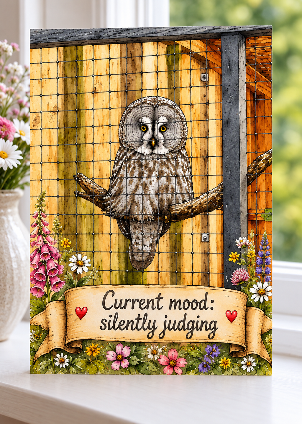 Silently Judging Greeting Card