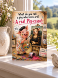 Pig-casso Greeting Card