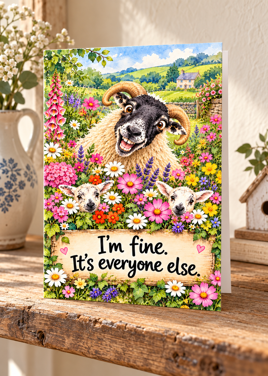I'm Fine Greetings Card