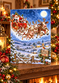 Santa's Sleigh Greetings Card
