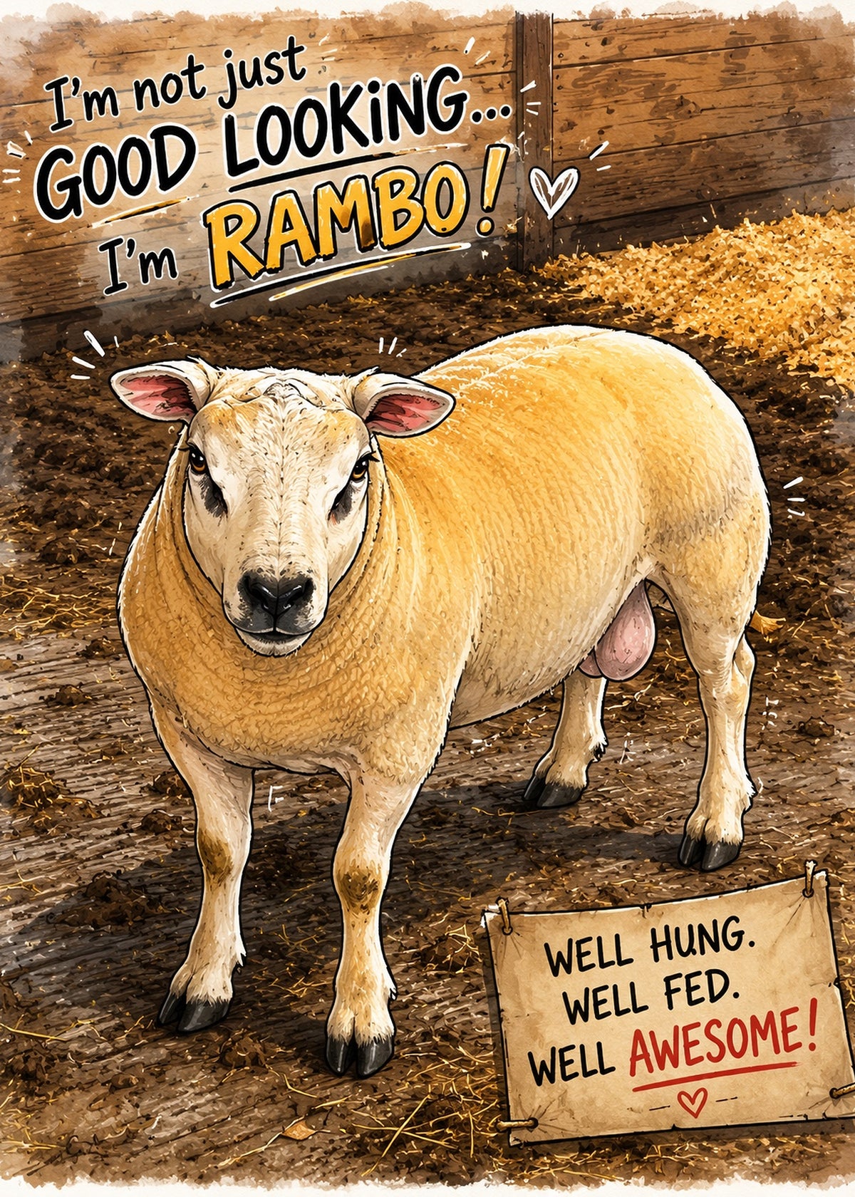 Rambo Greetings Card